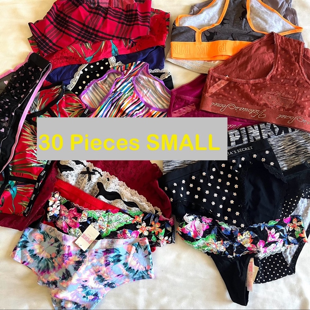 Victoria Secret & Pink Panties lot of 30 LARGE
